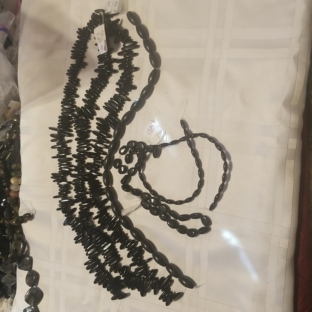 6 Strands of Blackstone for one price. All 16" long.  mm described below #11